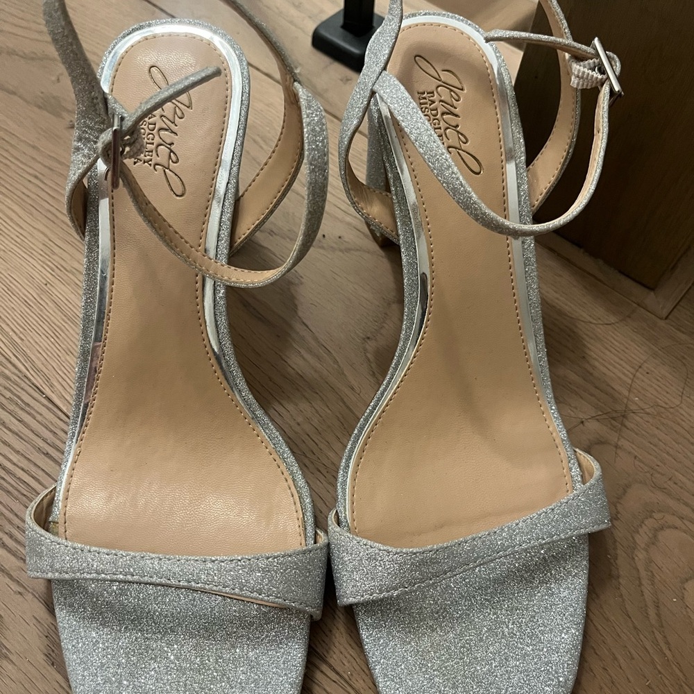 Silver Strappy Women's Sandals